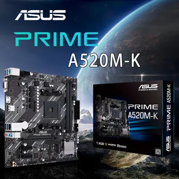 UUS Asus PEAMINISTER A520M-K Pesa AM4 Emaplaadi DDR4 64GB PCI-E 3.0 M. 2 64GB Lauaarvuti AMD A520 Emaplaadi AM4 Ryzen 5000 Seeria CPU