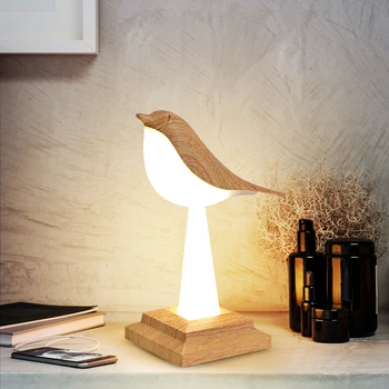 Kaasaegse Loomingulise Lind Tabel Lamp LED Dekoratiivne Lamp Touch Laadimine Atmosfääri Lambi Auto Aroomiteraapia Kodu Kaunistamiseks Öö Lamp