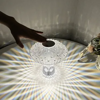 2023 Uusi Loomingulisi Kristall, Seene Tabel Lamp Touch Dekoratiivsed Atmosfääri Lamp Öö-Öö Valgust настольная лампа