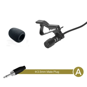 Must Lavalier Rinnamikrofon Mikrofoni 3,5 mm XLR-3-Pin XLR-4-Pin-Traadita Süsteem Koos Metallist Klambri Ja Tuuleklaas