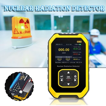 Uus Stiil Geigeri Loendur Tuuma-Kiirguse Detektori X-ray Y-Beeta-Gamma-kiirte Detektor Anti-drop Non-slip Sinine / Kollane Vabatahtlik