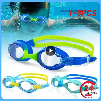 1~8PCS Professionaalne Värviline Laste Silikoon Ujumine Kaitseprillid Anti Udu UV-Ujumine Prillid Veekindel Silikoon Ujuda Prillid
