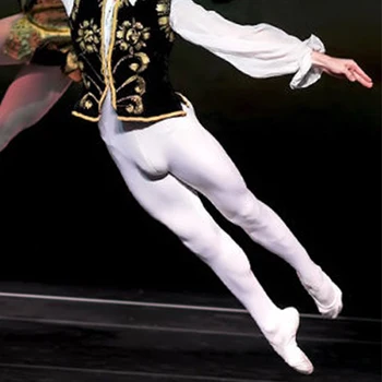 Meeste Ballett tantsu retuusid Täies Pikkuses Retuusid Ballett Kostüüm koolitus püksid, sukkpüksid Lycra Elastne Värvel Valge hulgimüük