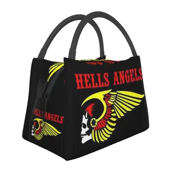 Hells Angels Maailm Logo Isoleeritud Lunch Kotid Töö Kontoris, Mootorratta Veekindel Külmik Termilise Bento Box Naised