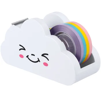 Desktop Tape Dispenser koos Rainbow Lindi Cartoon Pilv Laua Kirjatarvete Tarvik