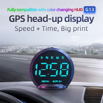 Uus GPS G13 Head Up Display Kõikide Autode Digitaalseid Spidomeeter HUD Plug and Play Big Font Auto Elektroonika Tarvikud Kiirus