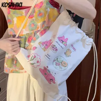 Girls Peace Prindi Harajuku Magus Schoolbags Kawaii Armas Moe Vabaaja Õlakott Naistele Jaapani Lõuend Seljakotid Y2k 2023