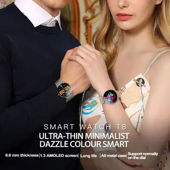 T8 Naine Smartwatch Magnet Laadimine Puutetundlik Magada Järelevalve Fitness Smartwatch Smart Watch Sõnumi Meelde