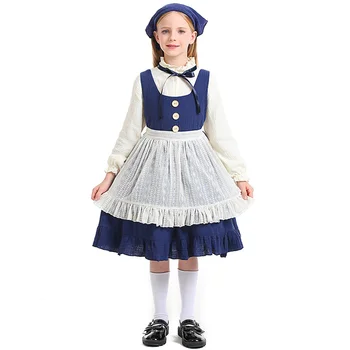 Lapsed Pastoraalne Talu Teenija Kostüüm Cosplay Väike Tüdruk Müüb Sobib Halloween Etapp Näita Varustus Oktoberfest Õlle Tüdruk Kleit Üles