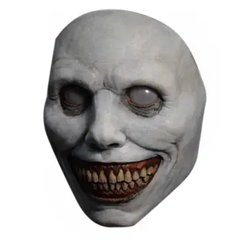 Jube Halloween Mask Naeratasid Valge Nägu Deemon Terror Mask Ameerika Draama Exorcist Valge Silmadega Deemon Mask Halloween Kaste
