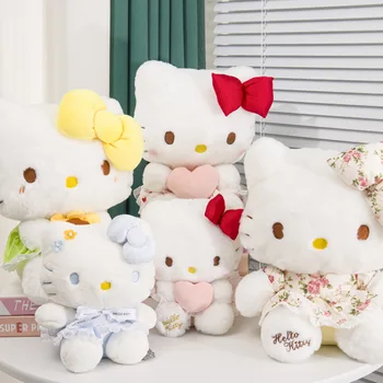 Uus Ehtne Sanrio Hello Kitty, Plüüš-Padi Nukk Anime Multikas Täistopitud Nukk Mänguasjad Kawaii Hellokitty Tüdrukud Laste Sünnipäeva Kingitused