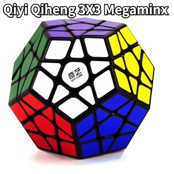 [Funcube]Qiyi Qiheng 3X3X3 Megaminx Magic Kiirus Kuubik 3X3 Megaminx Magic Cube Stickerless Professionaalne Antistress Puzzle Fidget