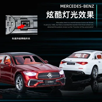 1:24 Mercedes-Benz C260L Suur Simulatsioon Diecast Metal Sulamist Mudel auto Heli Tuli Tagasi tõmbuma Kogumise Kids Mänguasi Kingitused Ja8