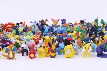 144 tk tegevus joonis lapsed pokemones mänguasjad, laste Sünnipäev, Jõulud kingitused, 2-3 cm Mini Anime Toy Arvandmed Lastele
