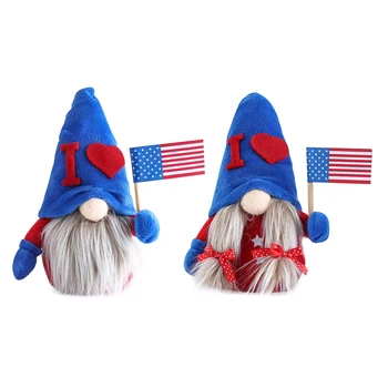 Gnome -, Plüüš-Nukud Patriootliku Veteranid Päeval Palus Gnome Nukk Ameerika iseseisvuspäev Näota Nukk Tabelis Figuriin Kaunistused