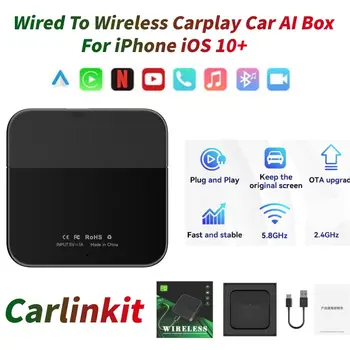 Carlinkit Traadiga ja Traadita Carplay Auto AI Kasti Märgutuli WiFi 5.8 GHZ C-Tüüpi Bluetooth Smart Dongle for iPhone iOS 10+