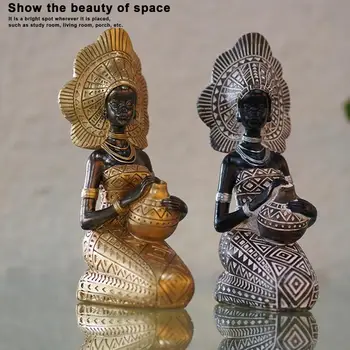 Aafrika Kujukeste Figuriin Kuju Vaik Käsitöö Kogumine Aafrika Skulptuur Home Decor Tabel Magamistuba, Söögituba Kontorid