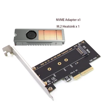 PCIE M2-Adapter-PCI Express 3.0 x4, et NVME SSD M2 PCIE Adapter Toetab 2230 2242 2260 2280 M. 2 SSD koos radiaator