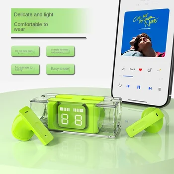 Läbipaistev Lahe Intelligent Touch Bluetooth-Peakomplekti Pool In-Ear Digitaalne Näidik Võimsus Must Tehnoloogia Traadita Kõrvaklappide