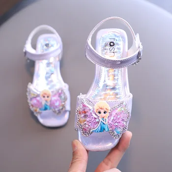 Disney Tüdrukute Sandaalid Kevadel ja Suvel Uus Printsess elsa Sandaalid Väikesed Tüdrukud Külmutatud Kingad Liblikas Tiivad kingad