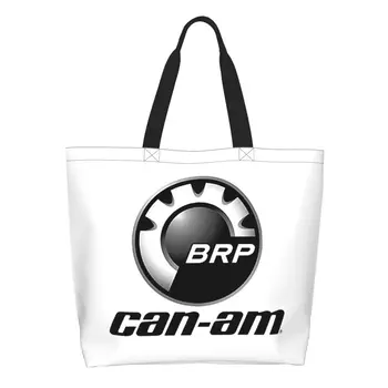 Korduvkasutatavad ATV BRP Can-Am Logo ostukott Naiste Õla Lõuend Kott Pestav Toidupoed Shopper Kotid