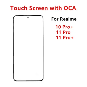 Puuteekraaniga Realme 10 11 Pro Plus esipaneelil LCD Ekraan, Välimine Klaas Kaas Objektiivi Remont Asendada Osad + OCA