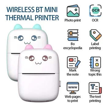 Mini Printer termoprinteri Armas Inkless Bluetooth Juhtmevaba Kaasaskantav Tasku Self-adhesive Label Printer Kleebis Label Maker,