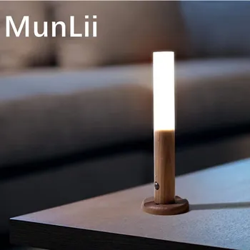 MunLii LED Puit Öö Lambi Traadita USB-Öö Valgust Magnet Seina Lamp Köök Kapp Kapp tuli Koju Magamistuba Liikuda Lamp