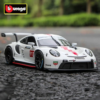 Bburago 1:24 Porsche 911 RSR Sulamist Pala Võidusõidu Auto Mudel Diecast Metal Mänguasi sportauto Mudeli Simulatsiooni Kogumine Laste Kingitus