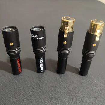 4 Tk/palju Originaal Pailiccs HiFi 24K kullatud 3-pin XLR tasakaalu Plug Male Female Connector DIY Audio pistik mikrofoni Adapter