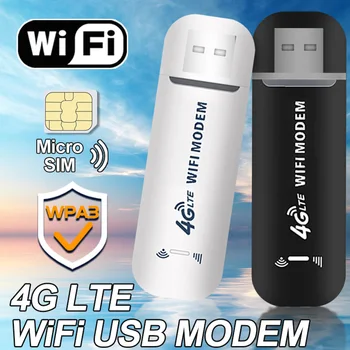 Kaasaskantav Mini Wireless USB Dongle 4G LTE WiFi Ruuter Mobiilse Lairibaühenduse Sim Kaardi Adapter Modem Kinni MU-MIMO Home Office 150Mbps