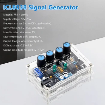 ICL8038 Signaali Generaator DIY Kit Sagedus 5Hz~400KHz Multifunktsionaalne Madala Sagedusega Signaali Generaator Lahtised Osad Kohtuasjas