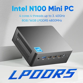 Topton 12. Gen Mini PC Lepp Järve Intel N100 Quad Core DDR5 8G/16G 4800Hz Windows 11 Dual LAN Firewall Router Arvuti Mängimine
