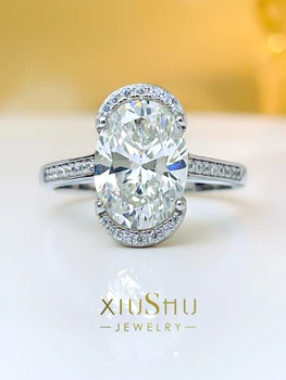 Moodne Stiil 925 Hõbe Teemant Sõrmus Komplekt Kõrge Süsiniku Teemandid, Premium korea Väljaanne, Peen