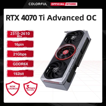 VÄRVIKAS GeForce RTX 4070Ti Arenenud OC-V Graafika Kaardi GDDR6x 192Bit 247510 MHz NVIDIA Video Mängu Lauaarvuti