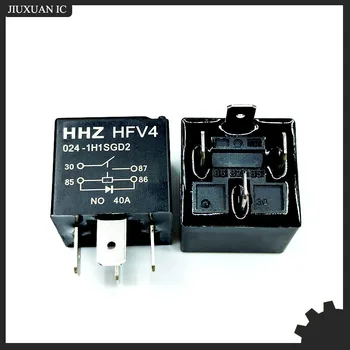 （Uhiuus）1tk/palju 100% originaal tõeline relee:HHZ HFV4 024-1H1SGD2 24V 40A 4-pin auto relee koos diood