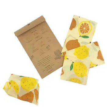 Korduvkasutatavad Mesilasvaha Wrap Säästva Toiduainete Pakkimine Wrap Komplekt 3tk Akvarell Muster Orgaaniliste Säästva Leib Sandwich Pakendamise Kotid
