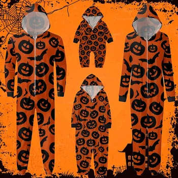 Halloween Kostüümid Pere Sobitamine Varustus Meeste Ja Naiste Pidžaama Komplekt Romper Lapsed Sleepwear Ema Isa Lapsed Pyjama Pere