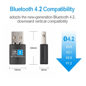 2 In 1 USB Wifi & Bluetooth-ühilduva 150Mbps WiFi Adapter 2.4 Ghz Traadita Välis-Vastuvõtja, Saatja RTL8723 WiFi Dongle