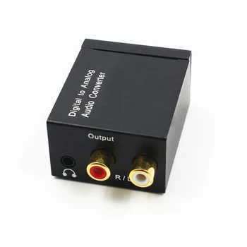 Digitaalne Optiline Meelitama, et Analoog-3,5 mm audio R/L RCA Audio Converter with usb charge kaabel ja optiline kaabel