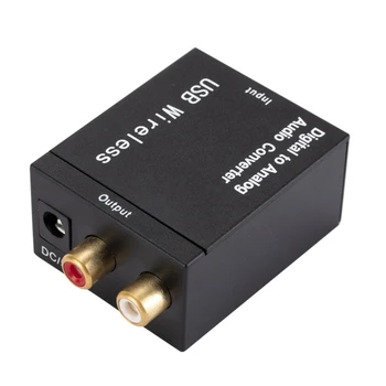 1 Komplekt Digital To Analog Audio Converter Toetab Bluetooth Optical Fiber Dekooder SPDIF DAC