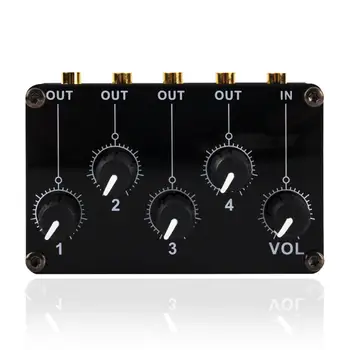 Mini Audio Mixer Ei ole Võimu Vaja, Stereo Heli Audio Mixer 1 Sisend 4 Väljund, 3,5 mm Võimas Kaasaskantav Heli Mikser Heli-Tarvikud