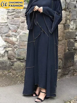 Chaomeng Ramadan Abaya Dubai Islam Türgi Moslemi Komplekti Hijab Tagasihoidlik Kleit Kaftans Naiste Hommikumantel Femme Komplektid Musulmans Kimono