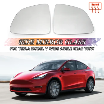 2 TK Auto, lainurk Peegel Veekindel Soojus Anti Glare Suur Visioon Rearview Mirror Objektiiv Tesla Model 3 Auto Assessory